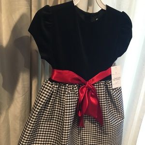 Bailey Bros. Black check silk dress